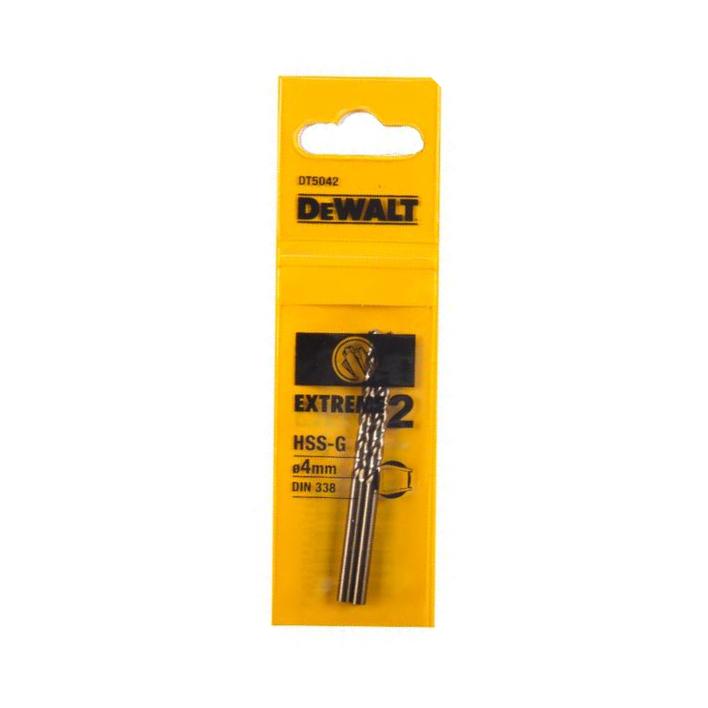 Foret en métal DeWalt Extreme2 HSS-G, DIN 338; 4x75 mm; 2 unités