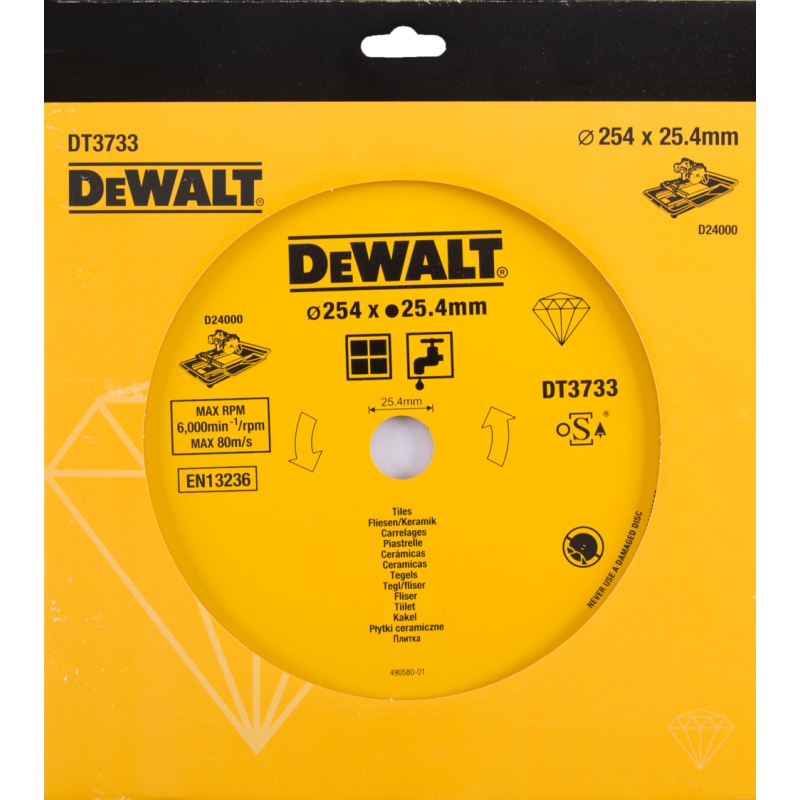 Disque à tronçonner diamanté DeWalt; 254 mm