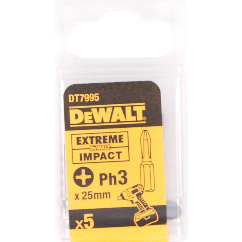 Peu de tournevis DeWalt; PH3; 5 unités