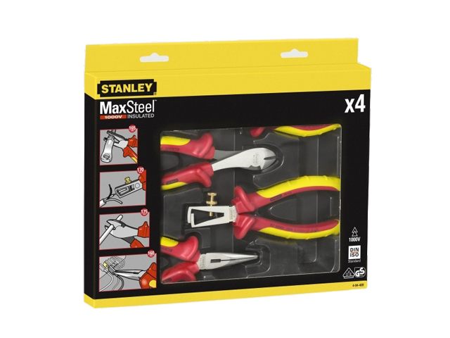 Set de pinces Stanley MaxSteel VDE; 4 unités