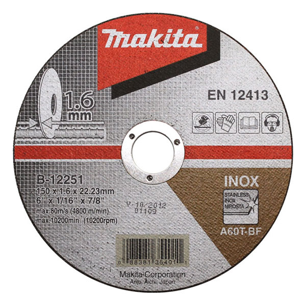 Disque abrasif Makita; 150x1,6 mm pour le métal