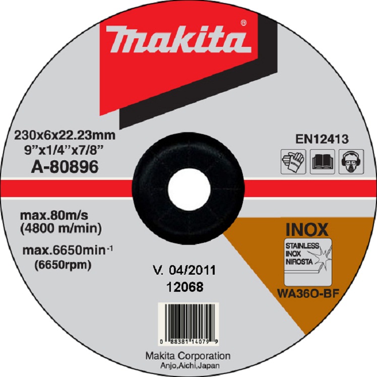 Disque a meuler Makita WA36O; 230x6 mm