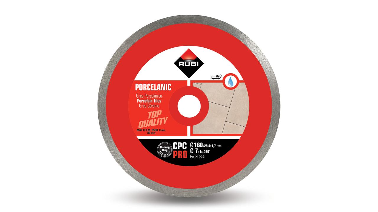 Disque à tronçonner diamant pour coupe humide Rubi CPC PRO; 180 mm