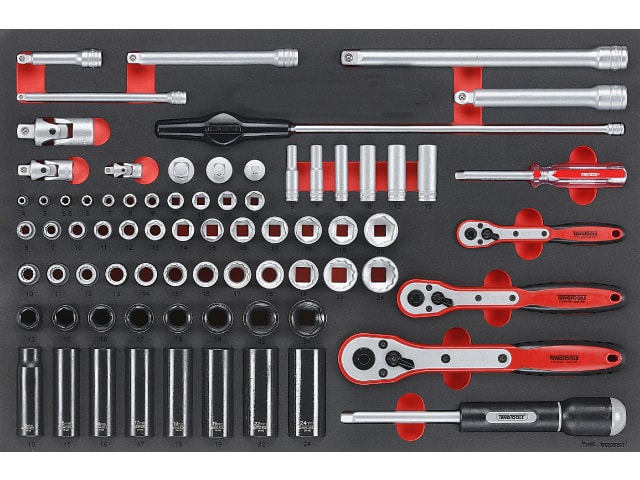 Jeu de douilles eng Tools TTESK77; EVA; 77 unités