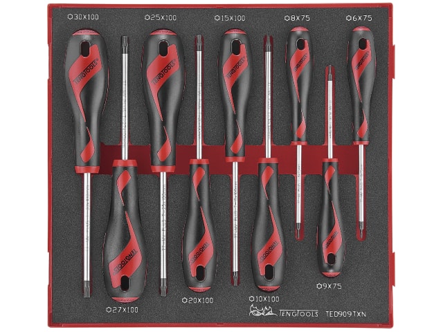 Ensemble de tournevis Teng Tools TED909TXN; EVA; 9 unités