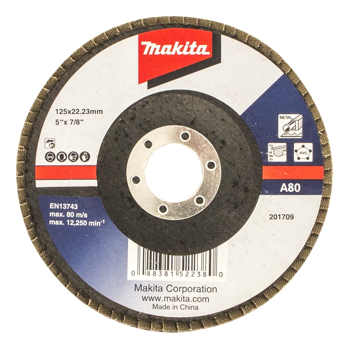 Meule-éventail Makita Economy; 125 mm; A80