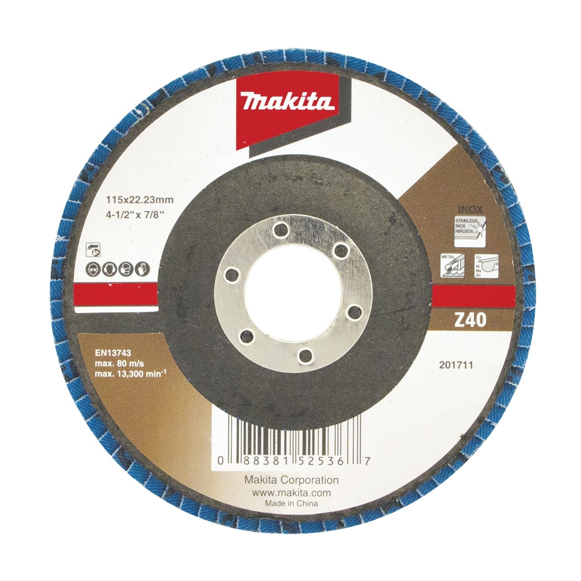 Meule-éventail Makita Economy; 125 mm; Z80
