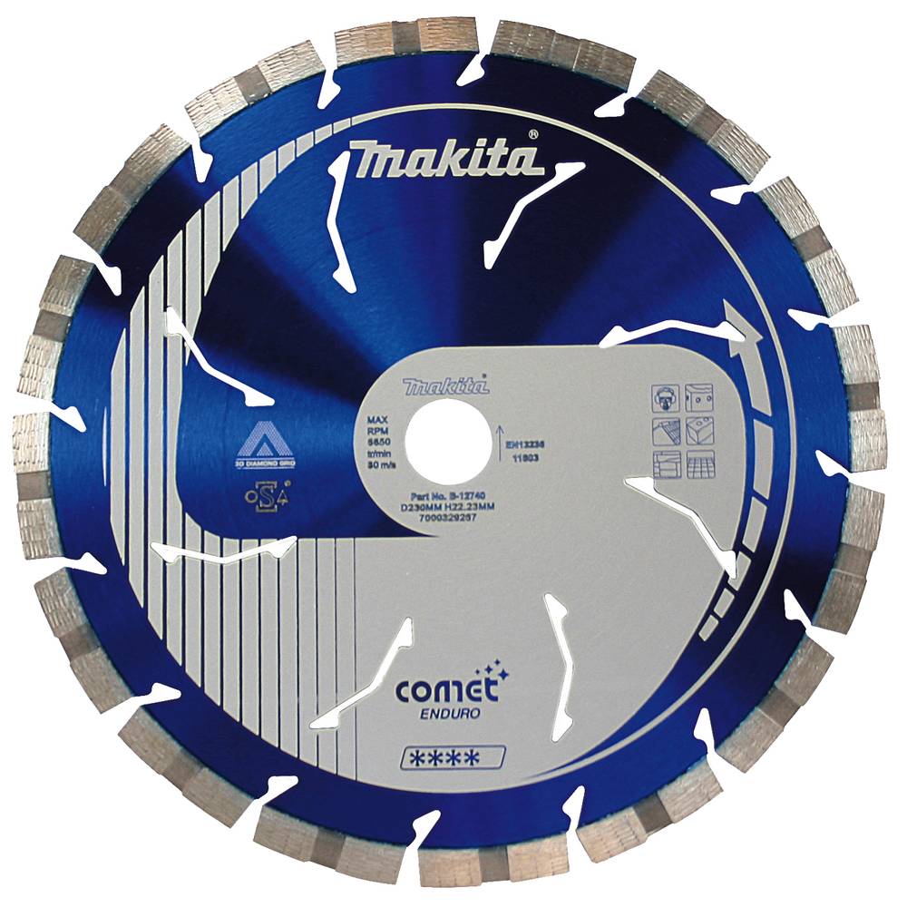 Disque à tronçonner diamanté Makita Comet Enduro; 230 mm