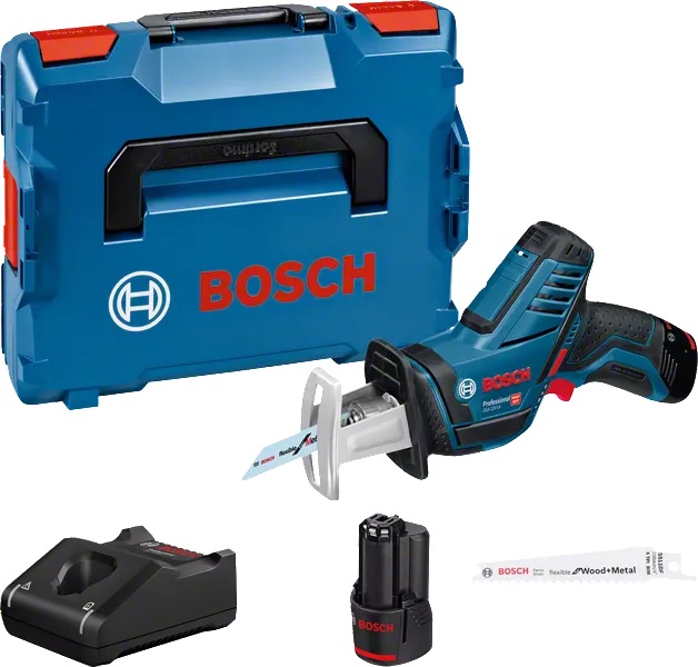 Scie sabre Bosch GSA 12V-14; 12 V; 2x3,0 Ah accu.